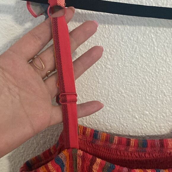 Torrid- Midi Pink multicolored Striped Sun Dress- Size M 8-10 - Picture 9 of 11